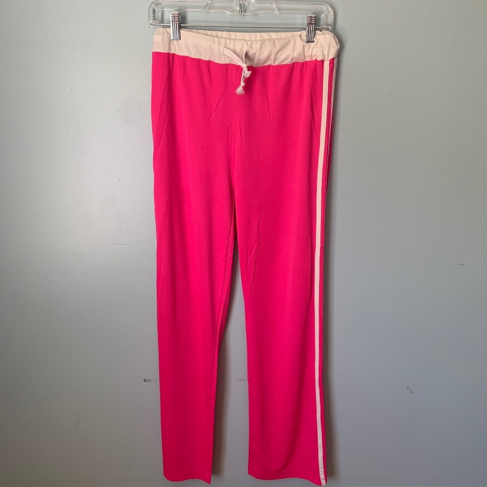 Formosa Fusion Barbie hot pink track pants white double stripe size M